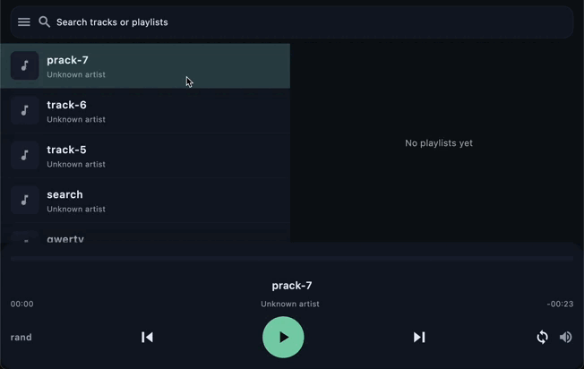 Демонстрация playlists
